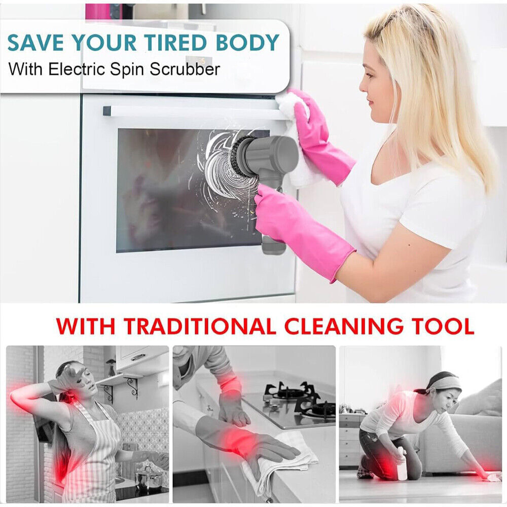 TurboScrub Pro™ – Cordless Electric Spin Cleaning Brush for Deep Home Cleaning