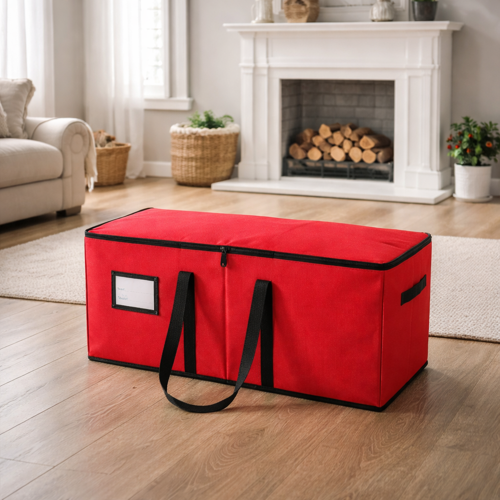 Premium Christmas Ornament Storage Box with 128 Compartments – Durable Holiday Decoration