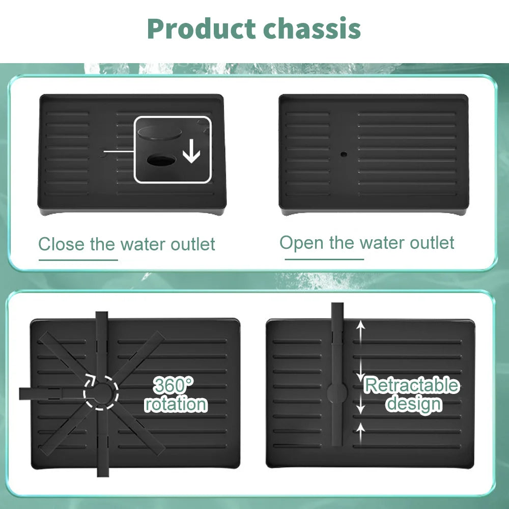 AquaSteel™ Adjustable Dish Drying Rack – Premium Kitchen Organiser for Plates, Bowls & Cutlery