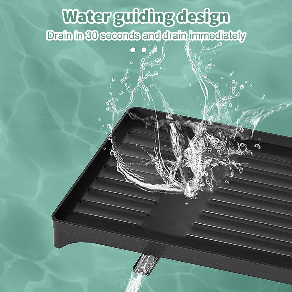 AquaSteel™ Adjustable Dish Drying Rack – Premium Kitchen Organiser for Plates, Bowls & Cutlery