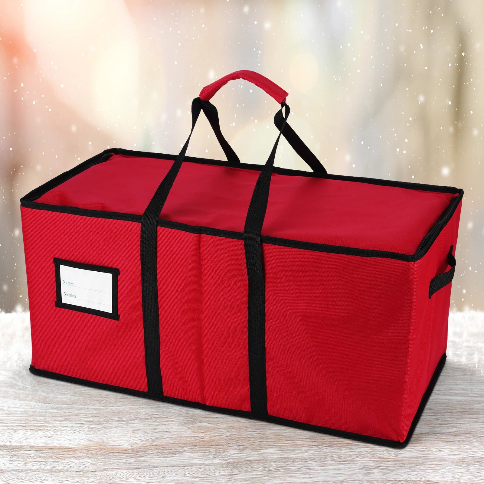 Premium Christmas Ornament Storage Box with 128 Compartments – Durable Holiday Decoration